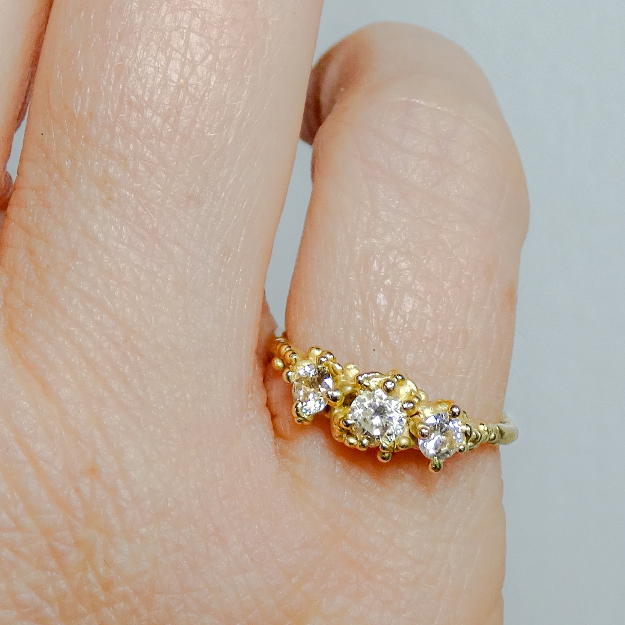 Orion Ring Cast in 18ct Yellow Gold and Diamonds